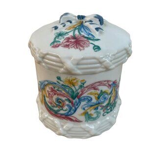 Vintage Elizabeth Arden Palais de Versailles Porcelain Trinket Box Japan Jewelry